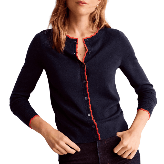 Boden Merino Scallop Cardigan