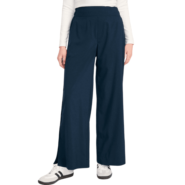 Old Navy High-Waisted StretchTech Split-Hem Wide-Leg Pants 