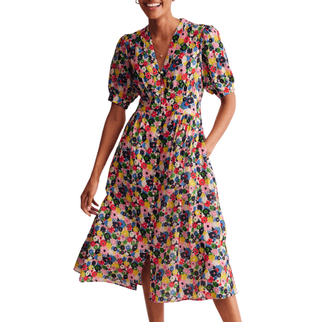 Boden Elsa Crinkle Midi Tea Dress