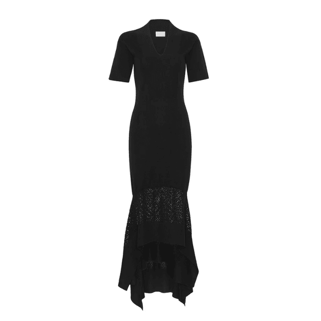 PAMPA Diana Alpaca Cotton Mesh Bottom Midi Dress