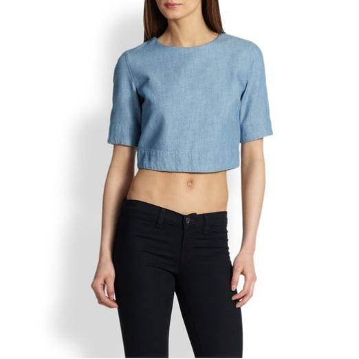 3x1 Chambray Crop Top