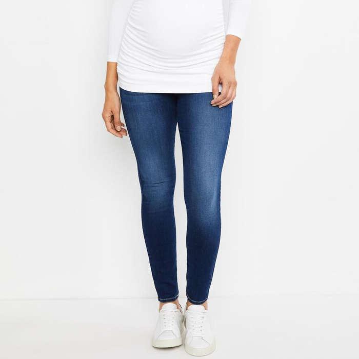 7 For All Mankind Secret Fit Belly B Air Ankle Skinny Maternity Jeans