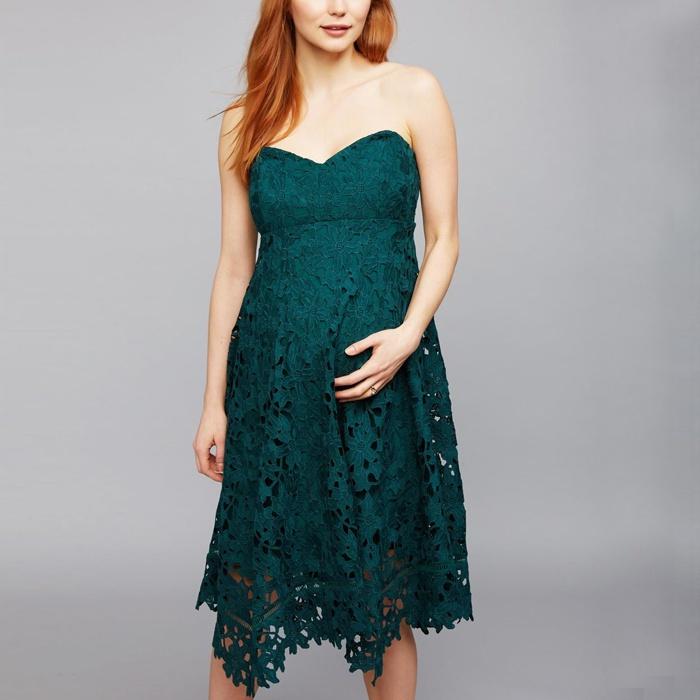 A Pea in the Pod Hanky Hem Maternity Dress