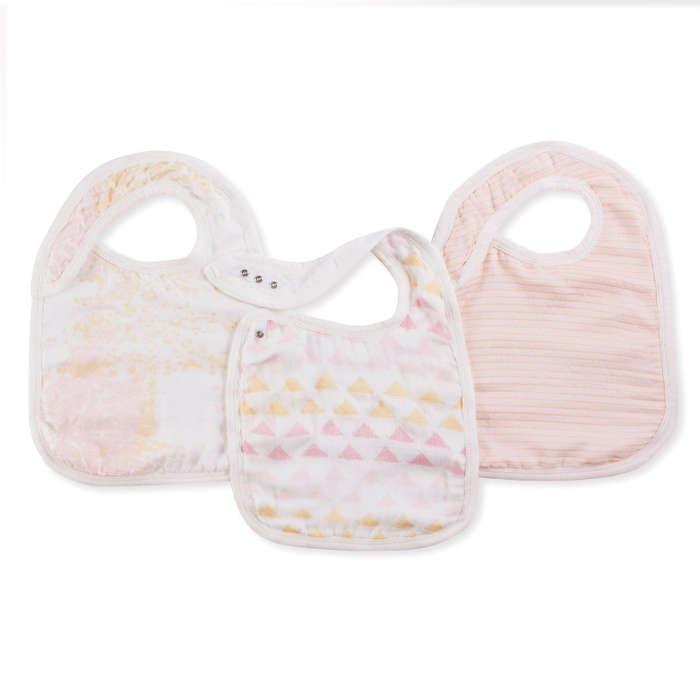 aden + anais Silky Soft Metallic Snap Bib