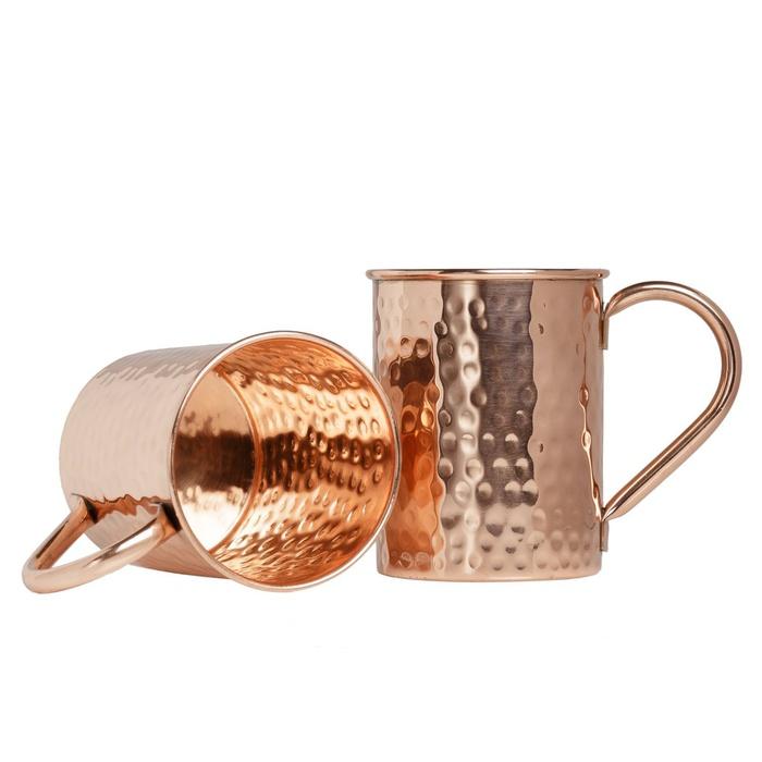 Advanced Mixology Set of 2 Moscow Mule Copper Mugs