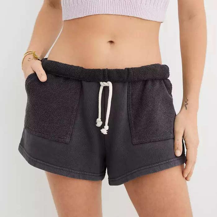 Aerie On-A-Roll Fleece High Waisted Short