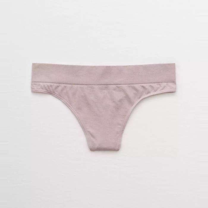 Aerie Ribbed Seamless Thong Underwear