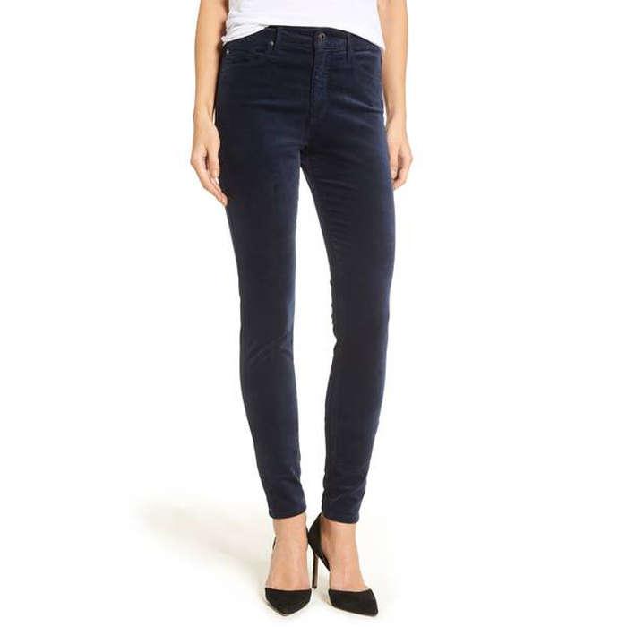 AG The Farrah High Waist Velvet Jeans