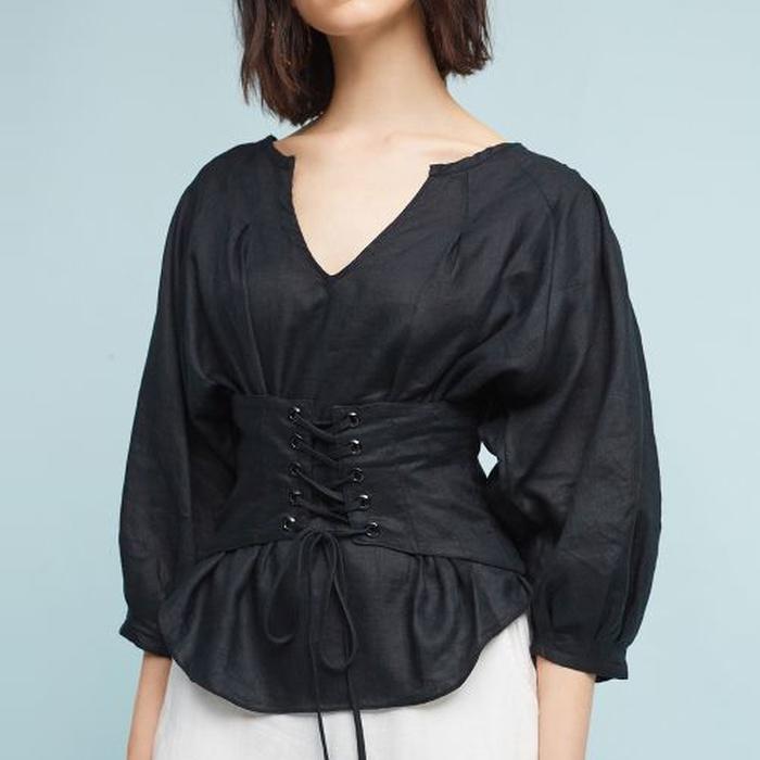 Akemi + Kin Corset Balloon Blouse