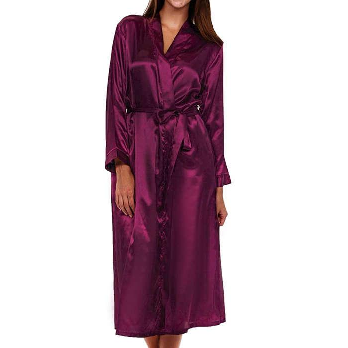 Alexander Del Rossa Lightweight Satin Robe