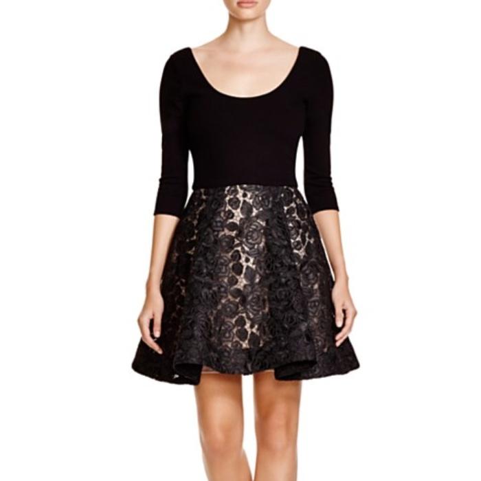 Alice + Olivia Amie Scoop Neck Lace Dress