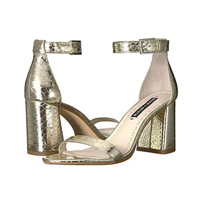 Alice + Olivia Lillian Snake Embossed Sandals