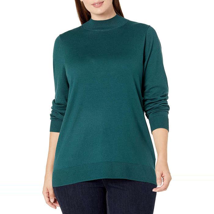 Amazon Essentials Lightweight Long-Sleeve Mockneck Sweater