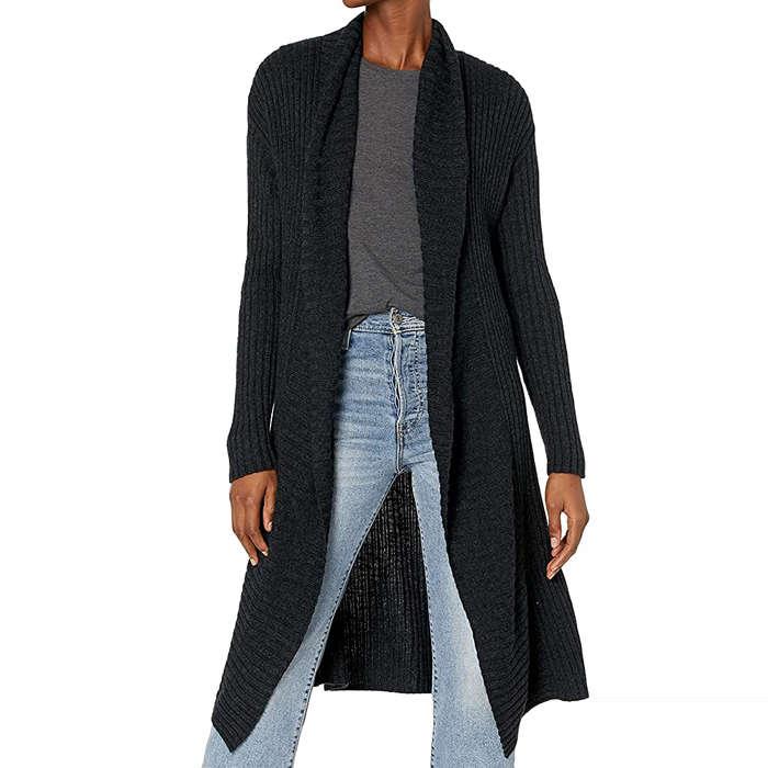 Amazon Essentials Oversized Open Front Knee Length Sweater Coat