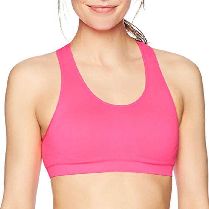 Amazon Essentials Women's 2-Pack Light Support Seamless Sports Bras