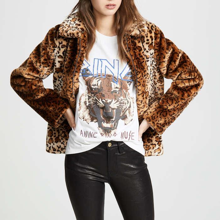 Anine Bing Molly Faux Fur Jacket