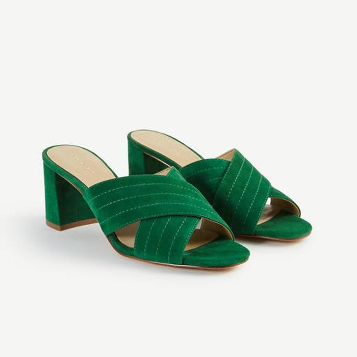 Ann Taylor Honor Suede Heeled Sandals