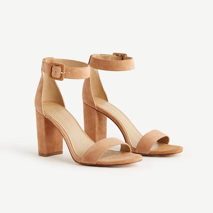 Ann Taylor Leda Suede Block Heel Sandals