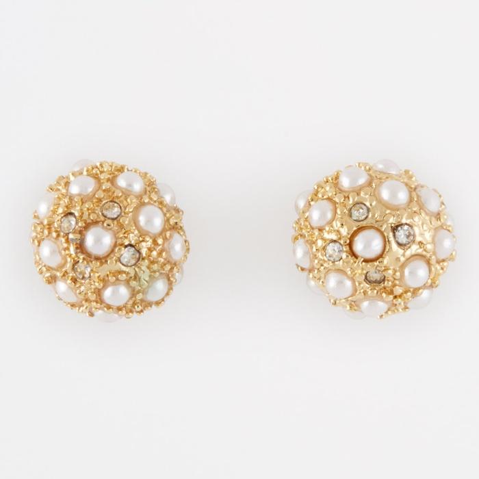 Ann Taylor Modern Pearlized Cabochon Stud Earrings