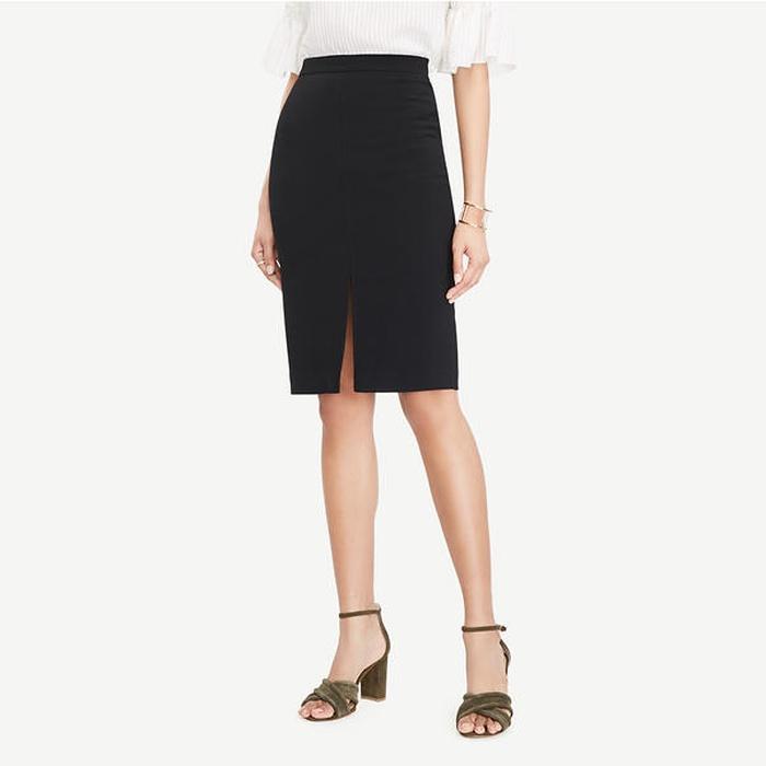 Ann Taylor Textured Slit Pencil Skirt