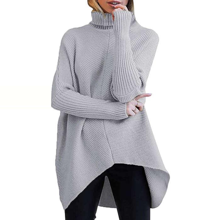 Anrabess Long Turtleneck Sweater