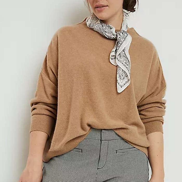 Anthropologie Alani Cashmere Mock Neck Sweater