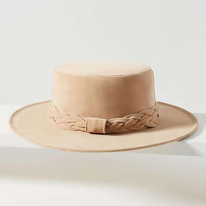 Anthropologie Ashton Trimmed Boater