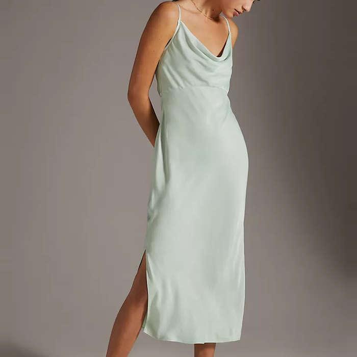 Anthropologie Elyse Bias Slip Dress