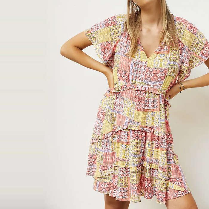 Anthropologie Robin Tiered Mini Dress