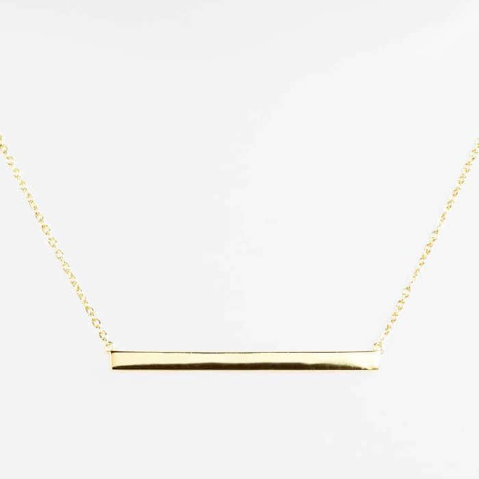 Argento Vivo Bar Pendant Necklace