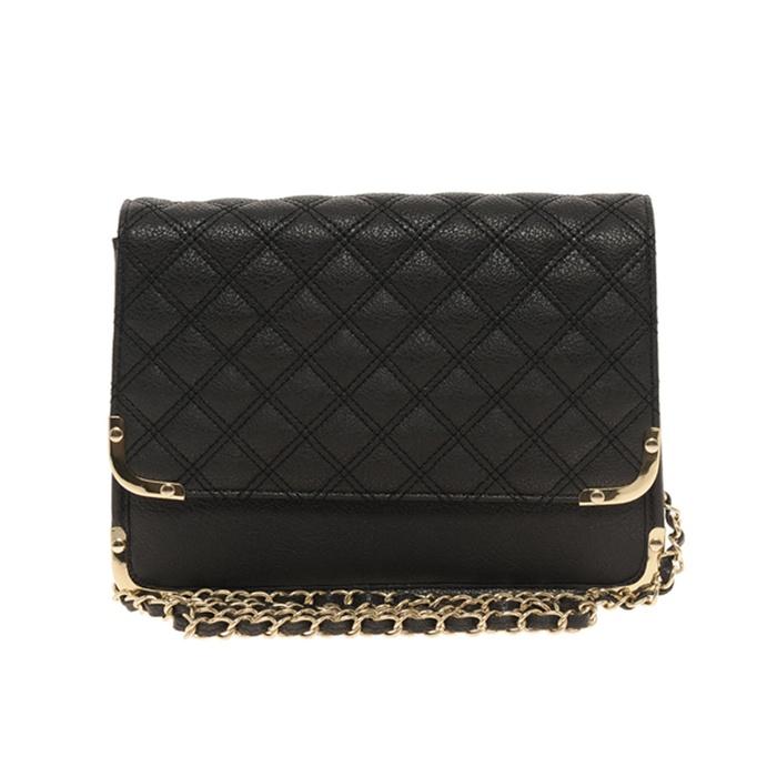 ASOS Quilted Metal Corner Cross Body Bag