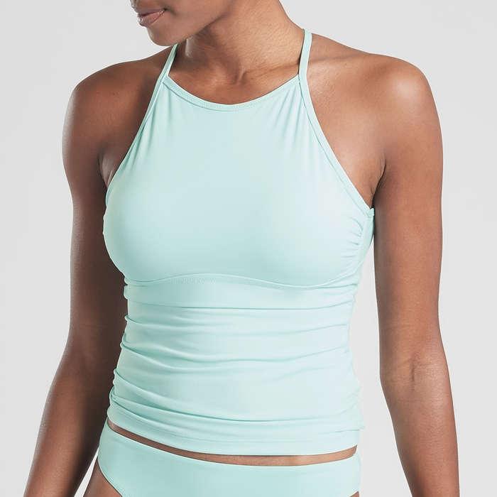 Athleta High Neck Tie Back Tankini