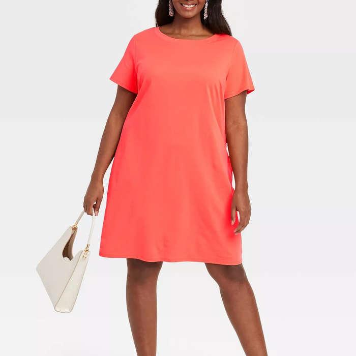 Ava & Viv Plus Size Short Sleeve T-Shirt Dress