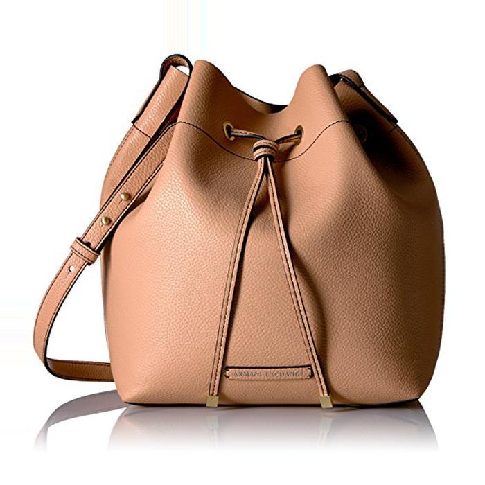 A|X Armani Exchange Pebbled Pu Bucket Bag