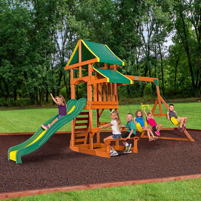 Backyard Discovery Tucson Cedar Wooden Swing Set