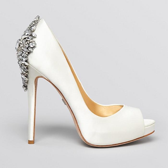 Badgley Mischka Peep Toe Platform Evening Pumps - Kiara High Heel