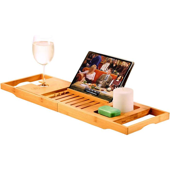 Bambusi Bamboo Bathtub Tray Caddy