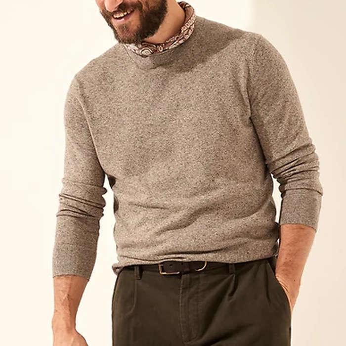 Banana Republic Performance Silk-Linen Crew-Neck Sweater