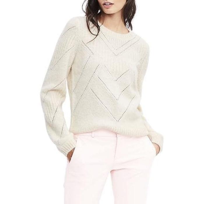 Banana Republic Pom Pom Sweater Crew