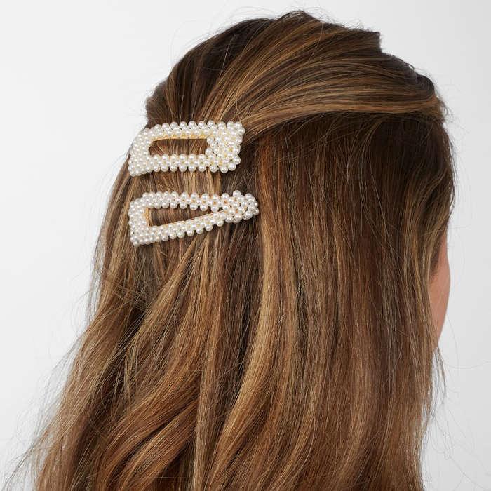 BaubleBar Scarlett Pearl Hair Clip Set