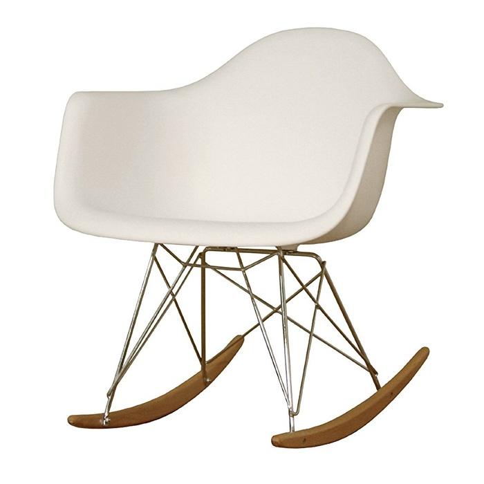 Baxton Studio Letterio White Cradle Chair