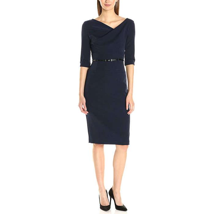 Black Halo 3/4 Sleeve Jackie O Dress