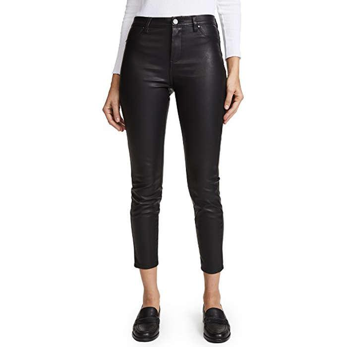 Blank Denim The Principle Mid Rise Vegan Leather Skinny Pants