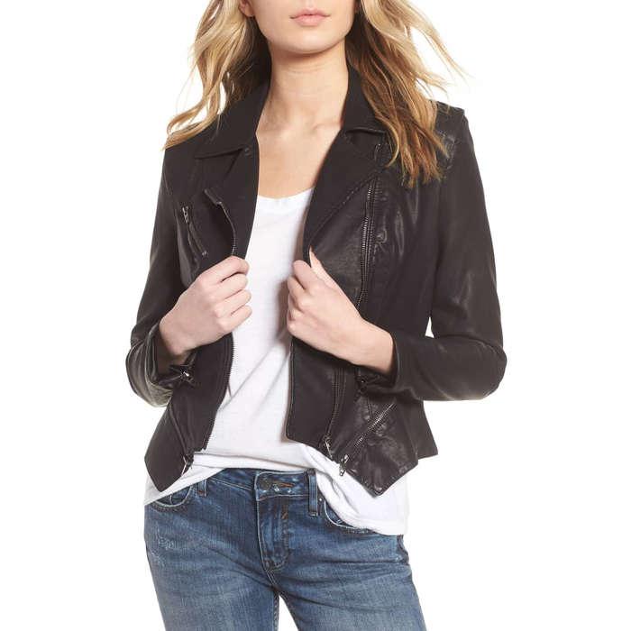 BLANKNYC Faux Leather Moto Jacket