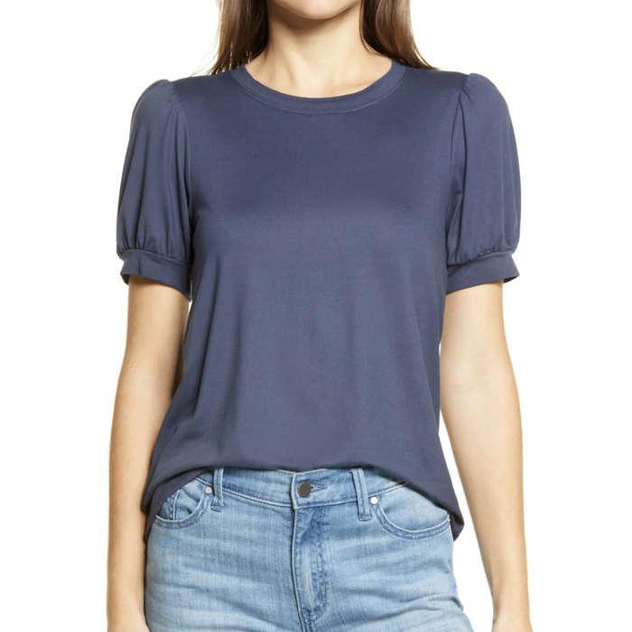 Bobeau Uma Puff Sleeve Tee