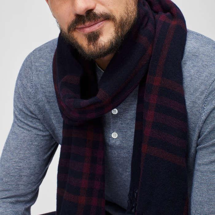 Bonobos Plaid Wool Scarf