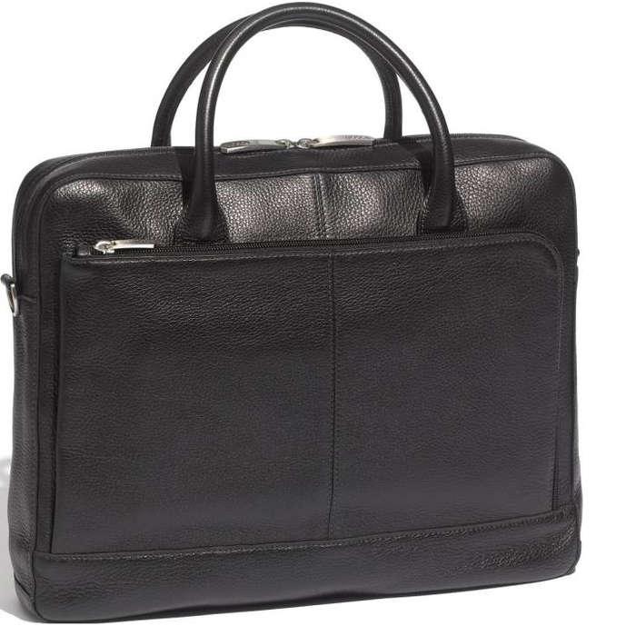 Bosca Slim Leather Briefcase