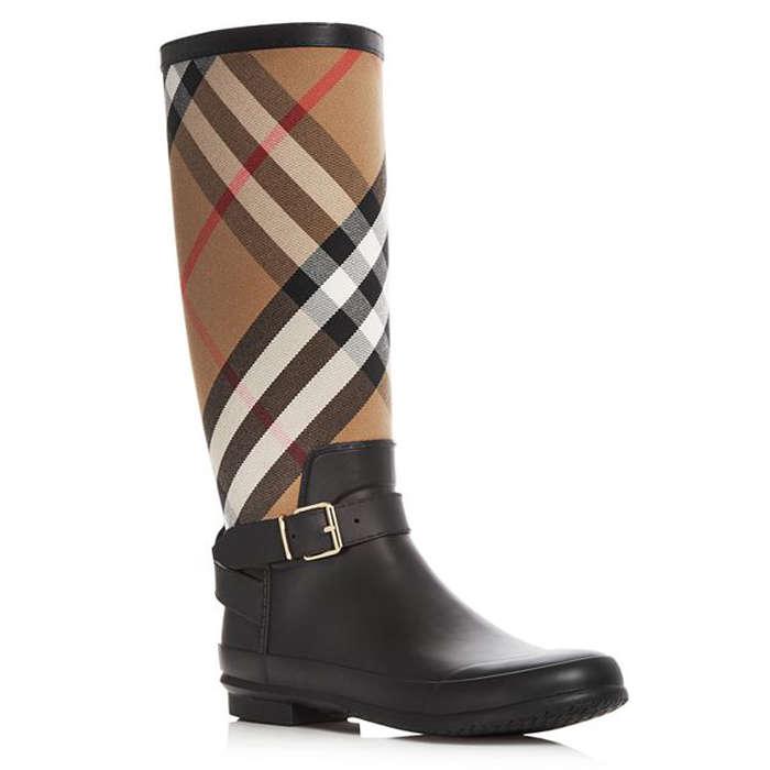 Burberry Simeon Signature Check Rain Boots