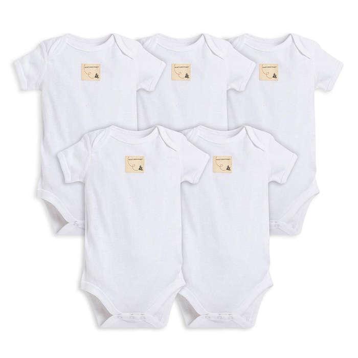 Burt's Bees Baby 5-Pack Long & Short-Sleeve One-Piece Bodysuits