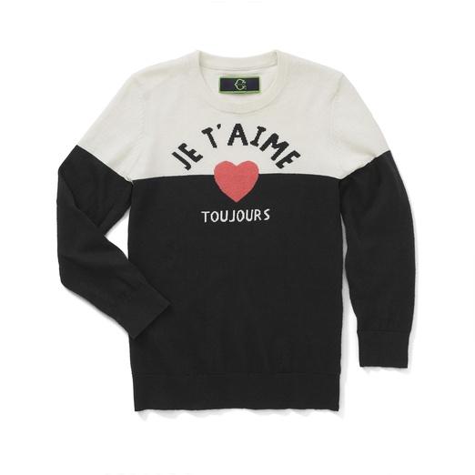 C. Wonder JE T'AIME INTARSIA COLORBLOCK SWEATER